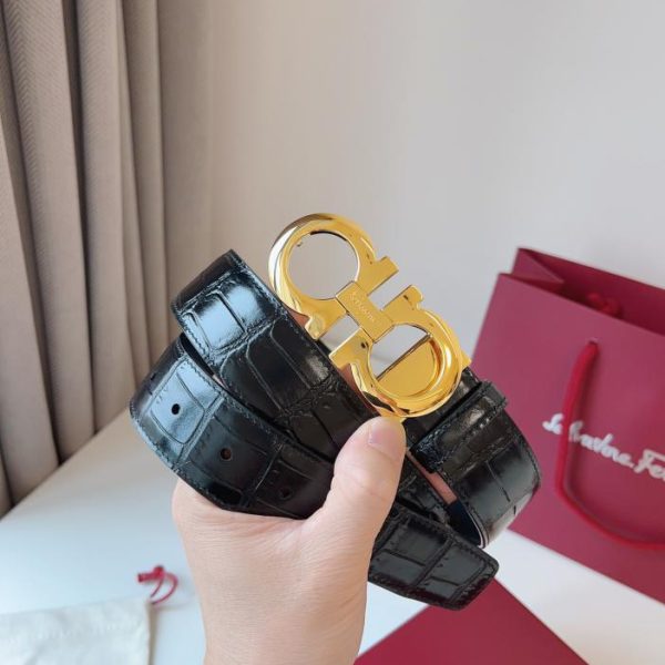 réplica,joyas,joyería,1:1,replica,fake,lujo,barato Cinturón clásico Ferragamo ancho 35mm