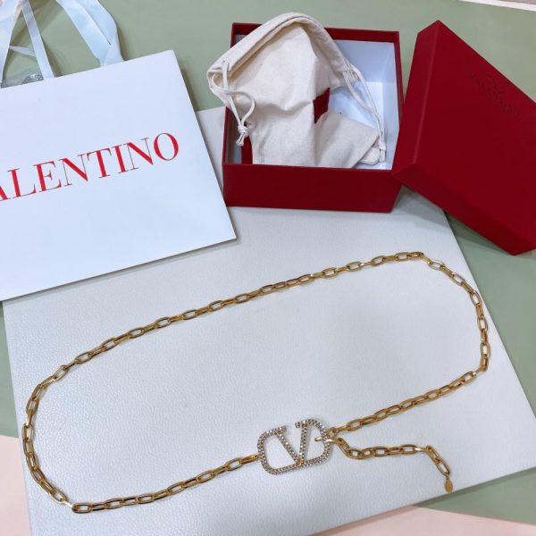 réplica,joyas,joyería,1:1,replica,fake,lujo,barato Valentino Garavani cinturón con cadena de metal VLogo