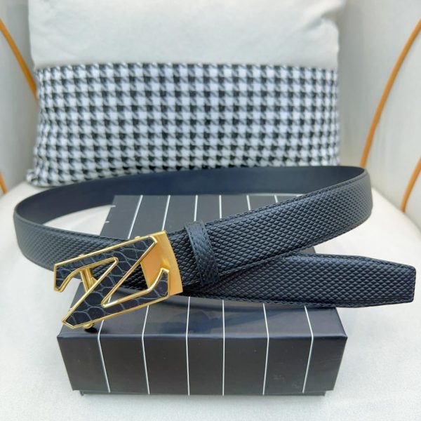 réplica,joyas,joyería,1:1,replica,fake,lujo,barato Zegna importó piel de becerro para hombre ancho-3,5 cm