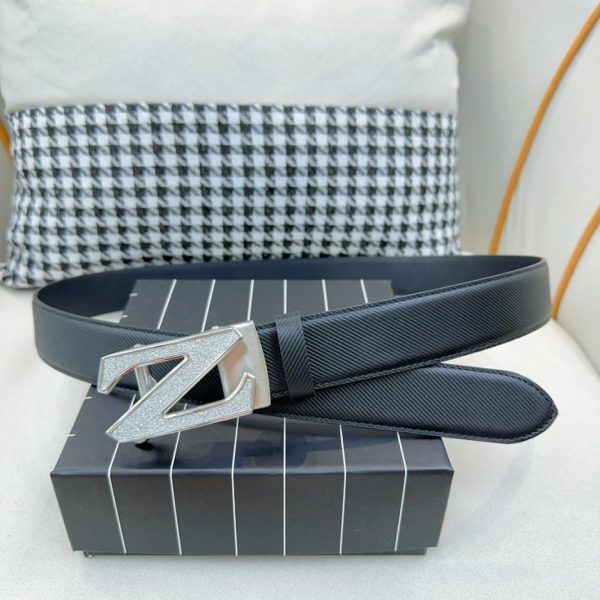 réplica,joyas,joyería,1:1,replica,fake,lujo,barato Zegna importó piel de becerro para hombre ancho-3,5 cm