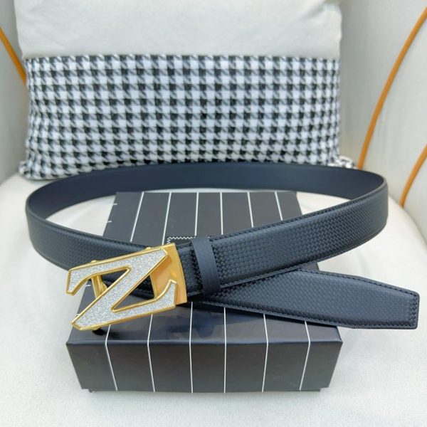réplica,joyas,joyería,1:1,replica,fake,lujo,barato Zegna importó piel de becerro para hombre ancho-3,5 cm