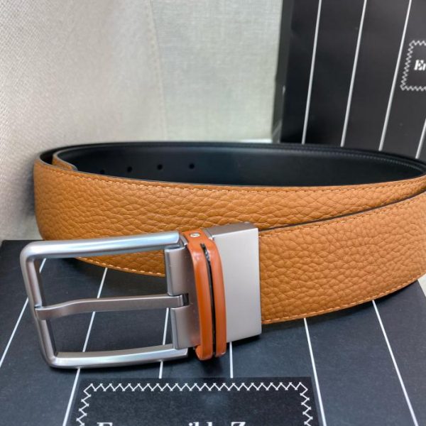 réplica,joyas,joyería,1:1,replica,fake,lujo,barato Cinturón Zegna para hombre – Ancho 35MM