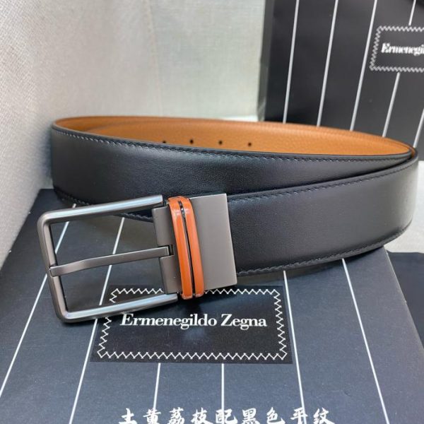 réplica,joyas,joyería,1:1,replica,fake,lujo,barato Cinturón Zegna para hombre – Ancho 35MM