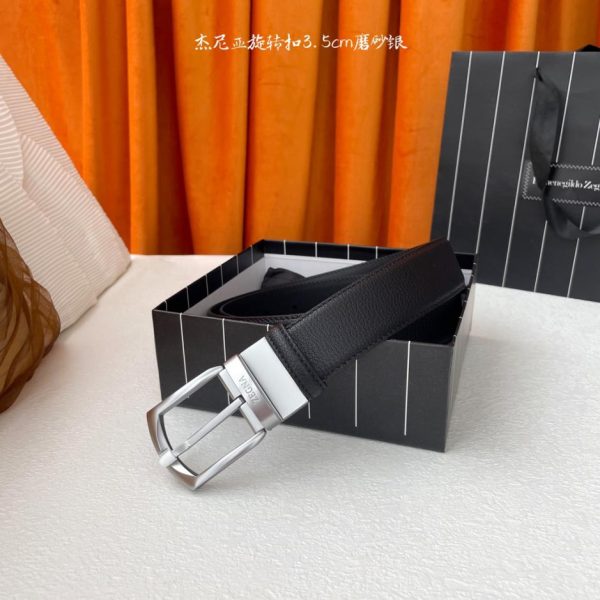 réplica,joyas,joyería,1:1,replica,fake,lujo,barato Cinturón Zegna para hombre – Ancho 35MM