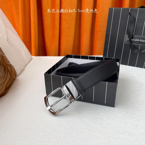 réplica,joyas,joyería,1:1,replica,fake,lujo,barato Cinturón Zegna para hombre – Ancho 35MM