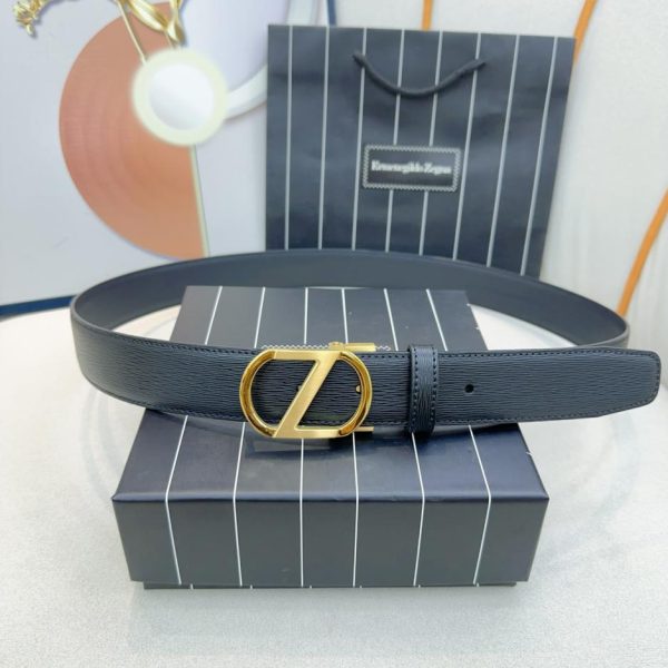 réplica,joyas,joyería,1:1,replica,fake,lujo,barato Zegna nueva piel de becerro importada ancho-3,4 cm