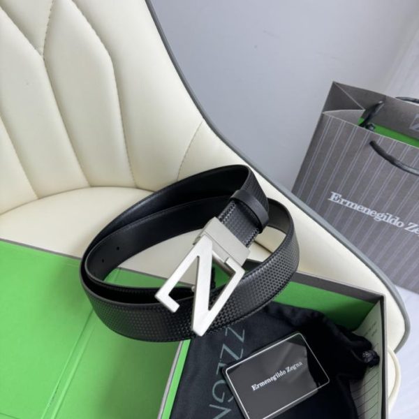 réplica,joyas,joyería,1:1,replica,fake,lujo,barato Zegna original doble cara ancho 3,5cm