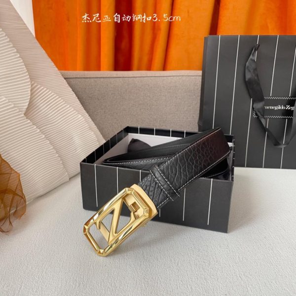 réplica,joyas,joyería,1:1,replica,fake,lujo,barato Zegna piel vacuno original hombre ancho-3.5cm