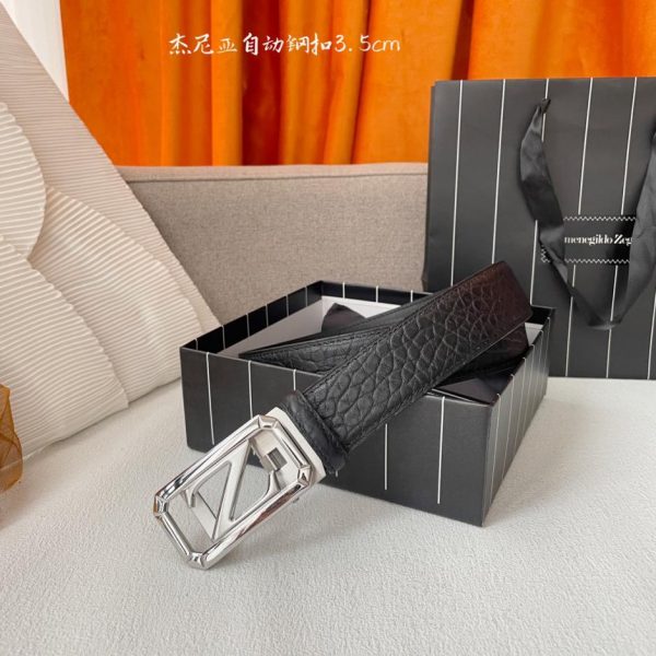 réplica,joyas,joyería,1:1,replica,fake,lujo,barato Zegna piel vacuno original hombre ancho-3.5cm