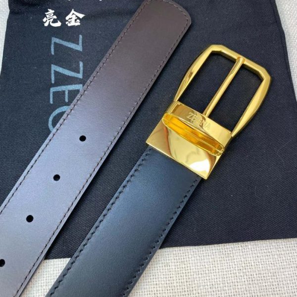 réplica,joyas,joyería,1:1,replica,fake,lujo,barato Cinturón Zegna para hombre – Ancho 35MM