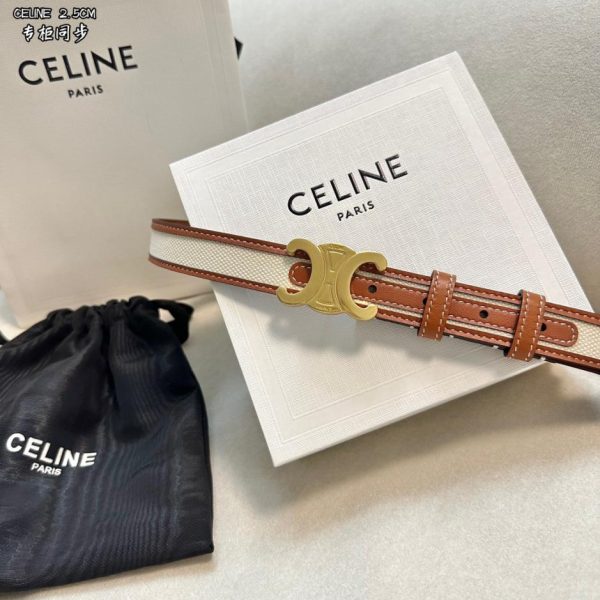 réplica,joyas,joyería,1:1,replica,fake,lujo,barato Cinturón Celine ancho 2.5 hebilla dorada original
