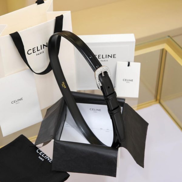 réplica,joyas,joyería,1:1,replica,fake,lujo,barato Cinturón Celine con strass superior 2,5 cm