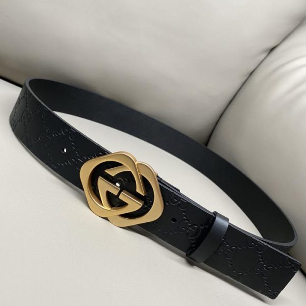 réplica,joyas,joyería,1:1,replica,fake,lujo,barato Hebilla acanalada Gucci 4.0 de ancho