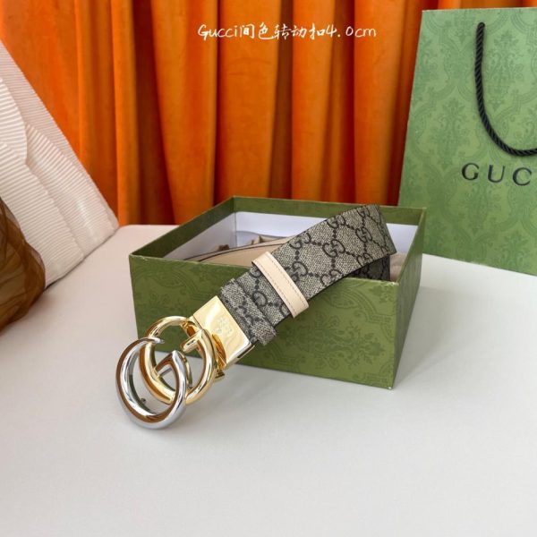 réplica,joyas,joyería,1:1,replica,fake,lujo,barato Gucci nuevo cinturón estampado de pvc