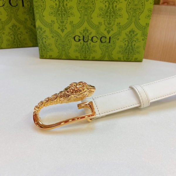 réplica,joyas,joyería,1:1,replica,fake,lujo,barato Cinturón Gucci de piel de becerro
