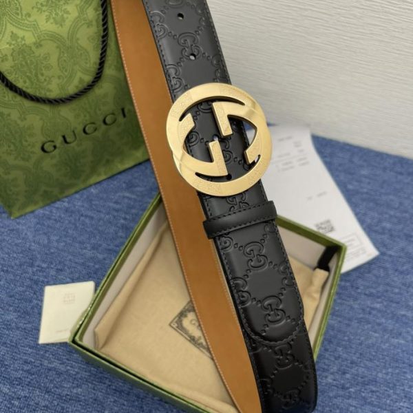 réplica,joyas,joyería,1:1,replica,fake,lujo,barato Cinturón con firma Gucci