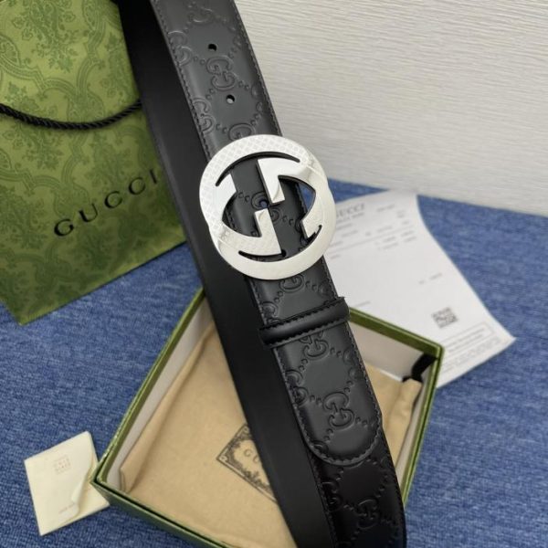 réplica,joyas,joyería,1:1,replica,fake,lujo,barato Cinturón con firma Gucci