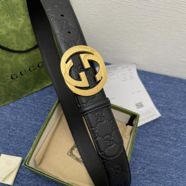 réplica,joyas,joyería,1:1,replica,fake,lujo,barato Cinturón con firma Gucci