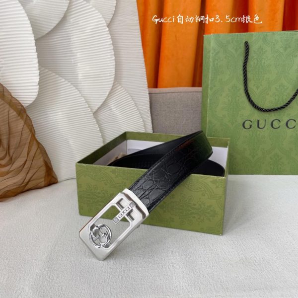 réplica,joyas,joyería,1:1,replica,fake,lujo,barato Gucci piel de becerro importada 3,5 cm.