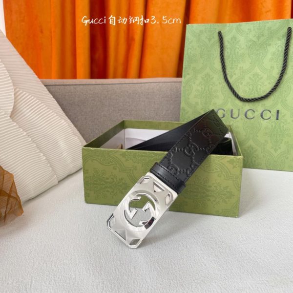 réplica,joyas,joyería,1:1,replica,fake,lujo,barato Gucci piel de becerro importada ancho 3,5 cm
