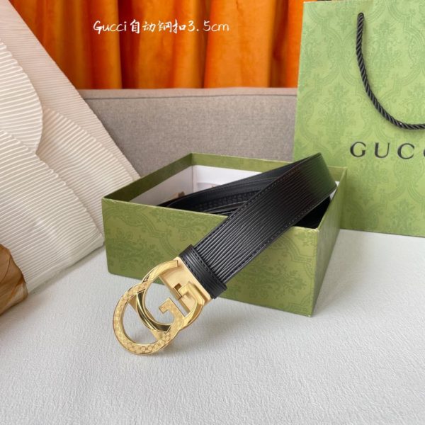 réplica,joyas,joyería,1:1,replica,fake,lujo,barato Gucci piel de becerro importada ancho 3,5 cm