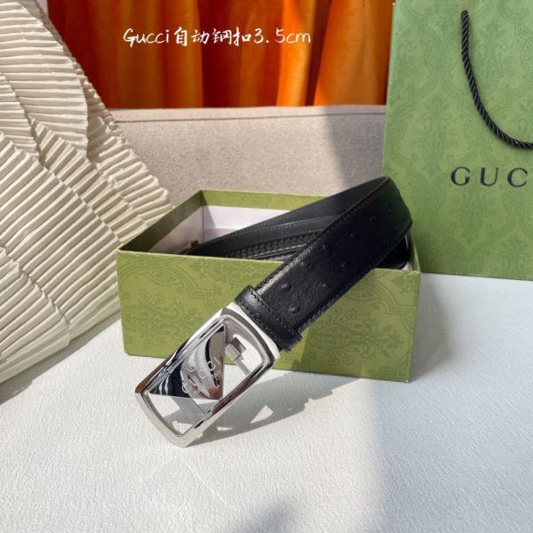 réplica,joyas,joyería,1:1,replica,fake,lujo,barato Gucci piel de becerro importada ancho 3,5 cm