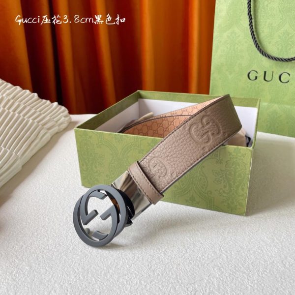 réplica,joyas,joyería,1:1,replica,fake,lujo,barato El nuevo cinturón de cuero repujado de Gucci mide 3,8 cm de ancho