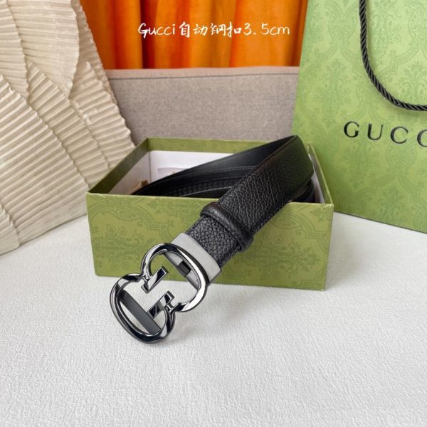 réplica,joyas,joyería,1:1,replica,fake,lujo,barato Gucci piel de becerro importada ancho 3,5 cm