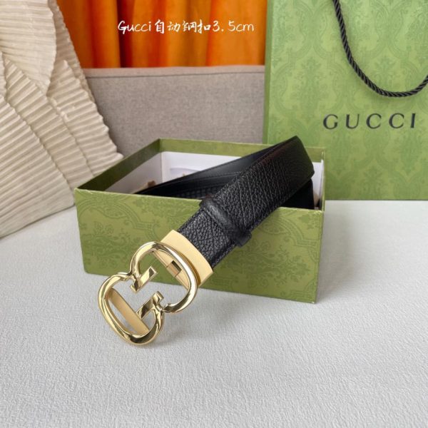 réplica,joyas,joyería,1:1,replica,fake,lujo,barato Gucci piel de becerro importada ancho 3,5 cm