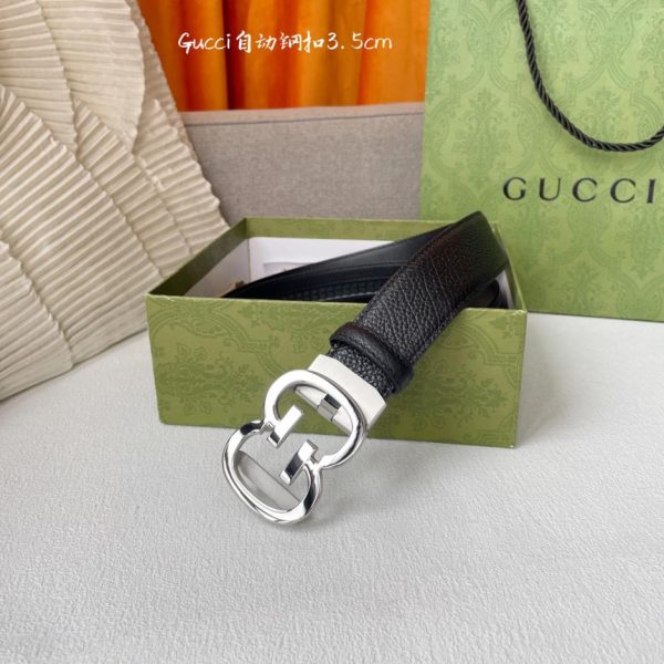 réplica,joyas,joyería,1:1,replica,fake,lujo,barato Gucci piel de becerro importada ancho 3,5 cm