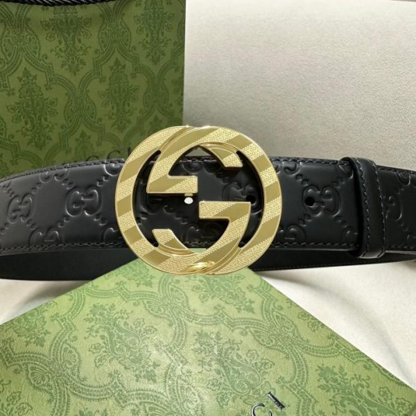 réplica,joyas,joyería,1:1,replica,fake,lujo,barato GUCCI hombre ancho 4.0CM