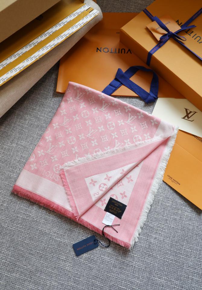 réplica,joyas,joyería,1:1,replica,fake,lujo,barato Bufanda cuadrada Louis Vuitton en jacquard del mismo color que la urdimbre y la trama