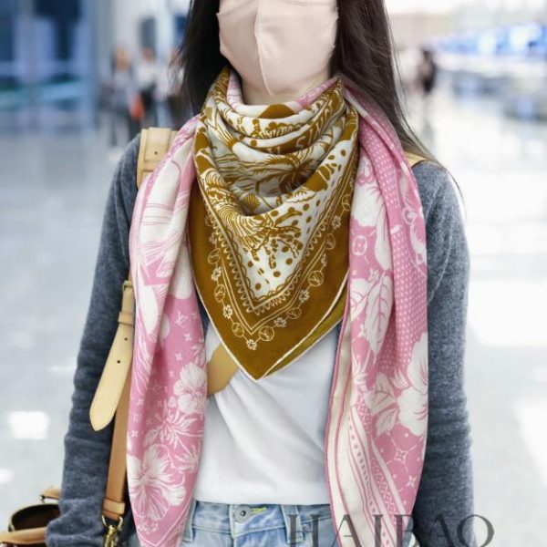 réplica,joyas,joyería,1:1,replica,fake,lujo,barato Max Mara bufanda de pata de gallo