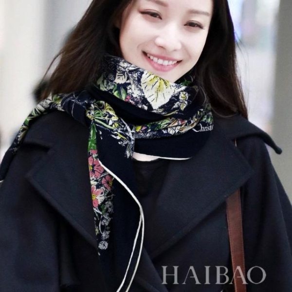 réplica,joyas,joyería,1:1,replica,fake,lujo,barato Bufanda cuadrada Dior de cachemira bicolor por ambos lados