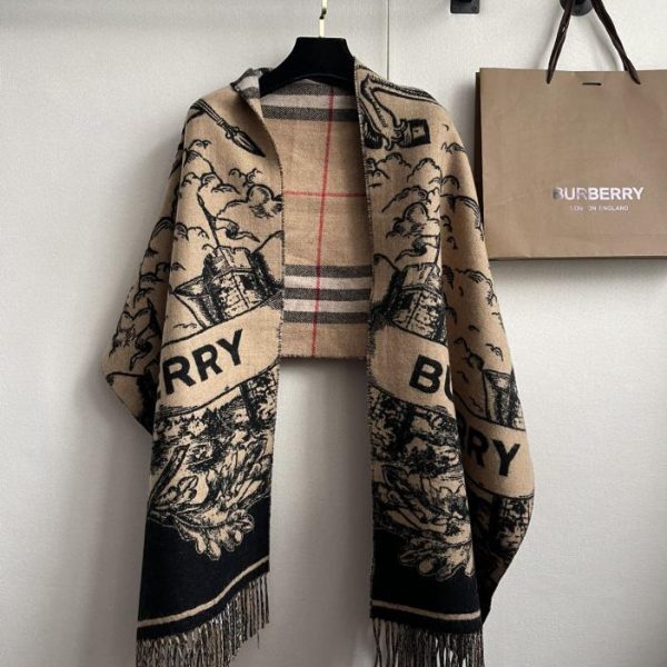 réplica,joyas,joyería,1:1,replica,fake,lujo,barato Chal reversible War Horse Knight de Burberry