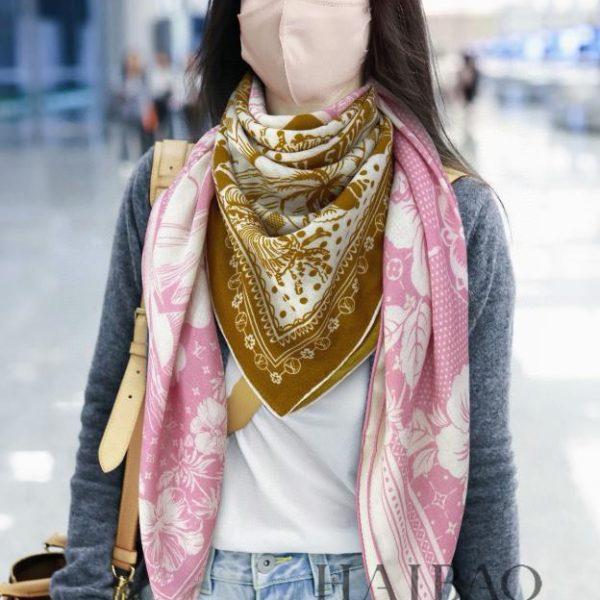 réplica,joyas,joyería,1:1,replica,fake,lujo,barato Bufanda cuadrada de cachemira Louis Vuitton