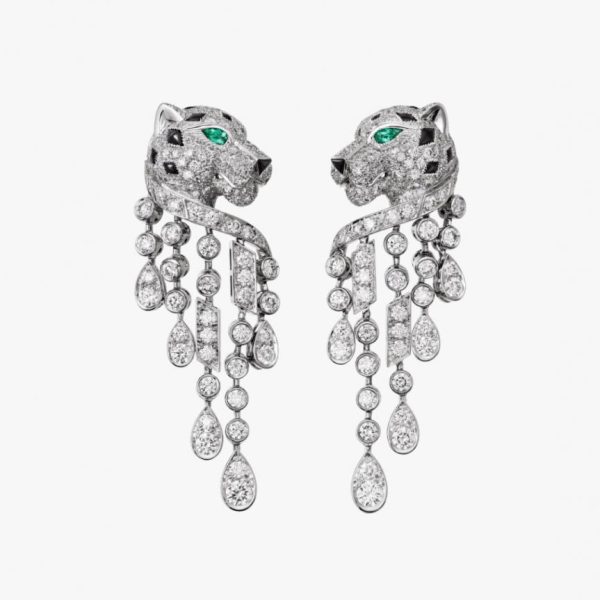 réplica,joyas,joyería,1:1,replica,fake,lujo,barato Pendientes de leopardo con borlas Cartier