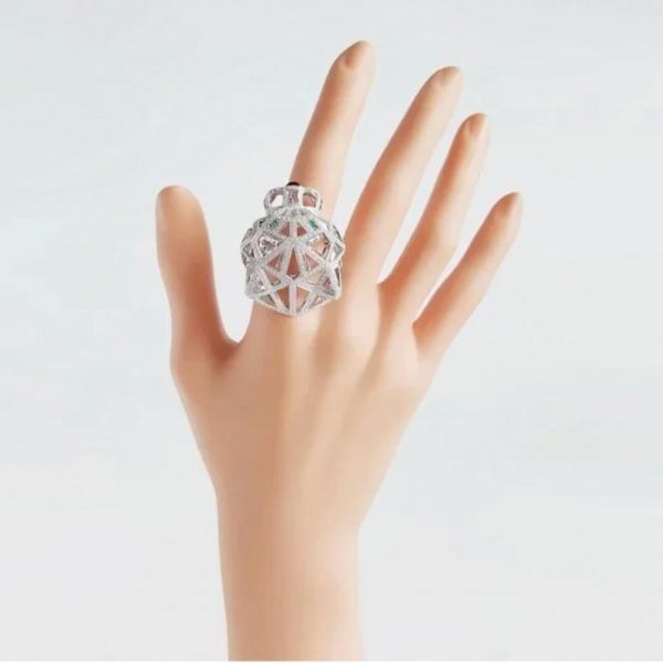 réplica,joyas,joyería,1:1,replica,fake,lujo,barato Anillo de pantera hueca Cartier
