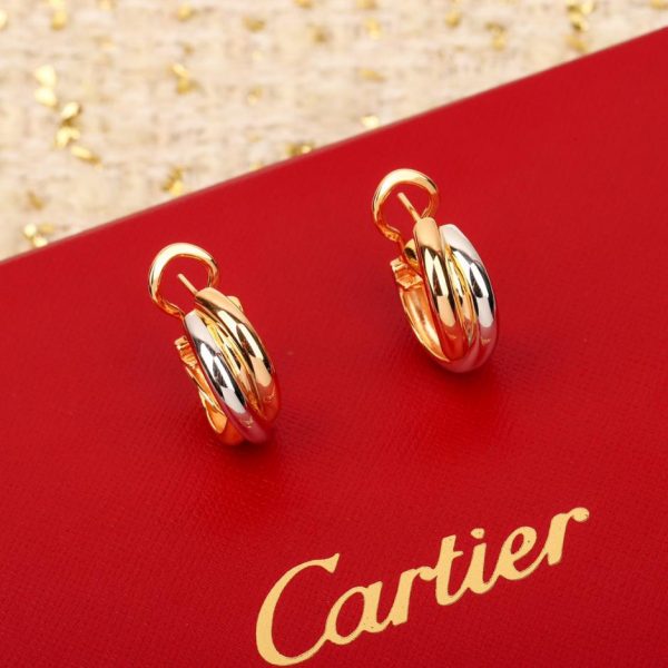 réplica,joyas,joyería,1:1,replica,fake,lujo,barato Pendientes de aro triple Cartier