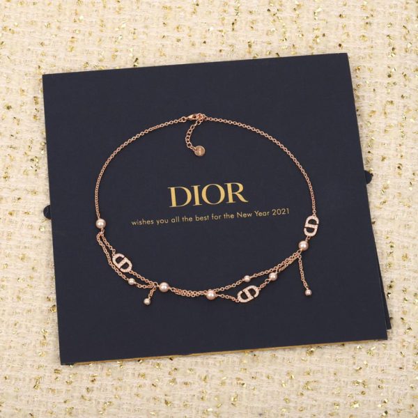 réplica,joyas,joyería,1:1,replica,fake,lujo,barato Pendientes CD con diamantes y perlas Dior