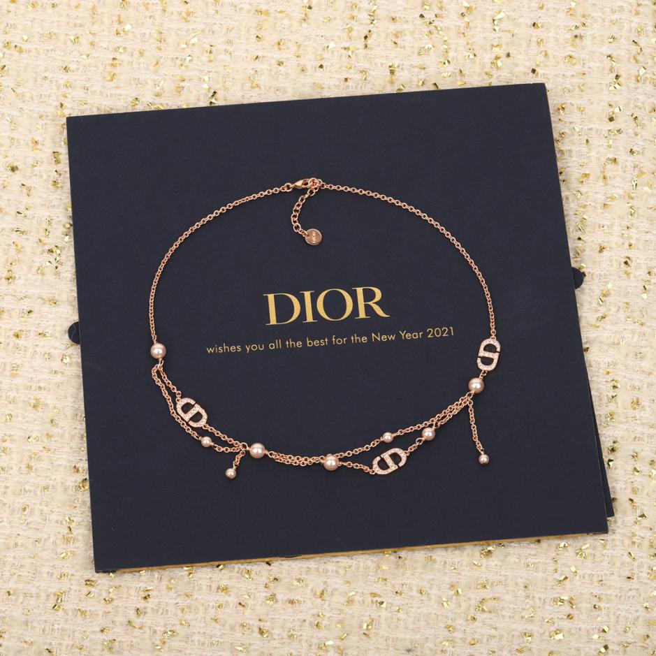 réplica,joyas,joyería,1:1,replica,fake,lujo,barato réplica,joyas,joyería,1:1,replica,fake,lujo,barato Collar Dior con borlas de cuentas multicolores