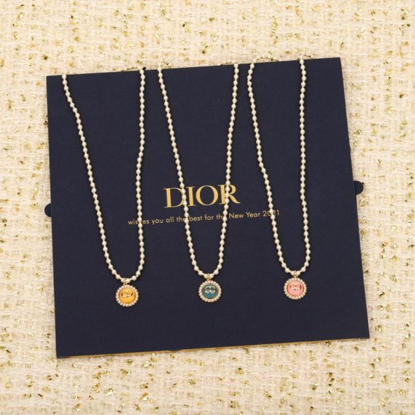 réplica,joyas,joyería,1:1,replica,fake,lujo,barato Pulsera abierta Dior con arco de cuentas grandes y pequeñas