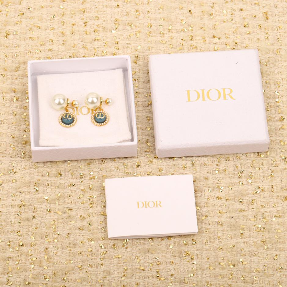 réplica,joyas,joyería,1:1,replica,fake,lujo,barato réplica,joyas,joyería,1:1,replica,fake,lujo,barato Pendientes Dior con cuentas dobles