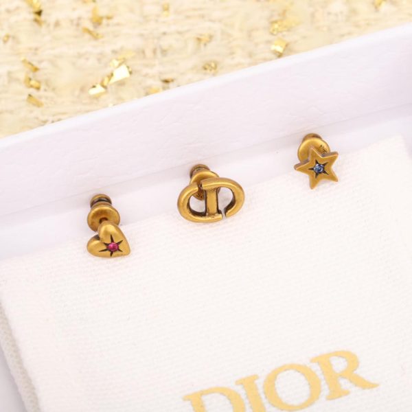 réplica,joyas,joyería,1:1,replica,fake,lujo,barato Pendientes Dior vintage de tres piezas