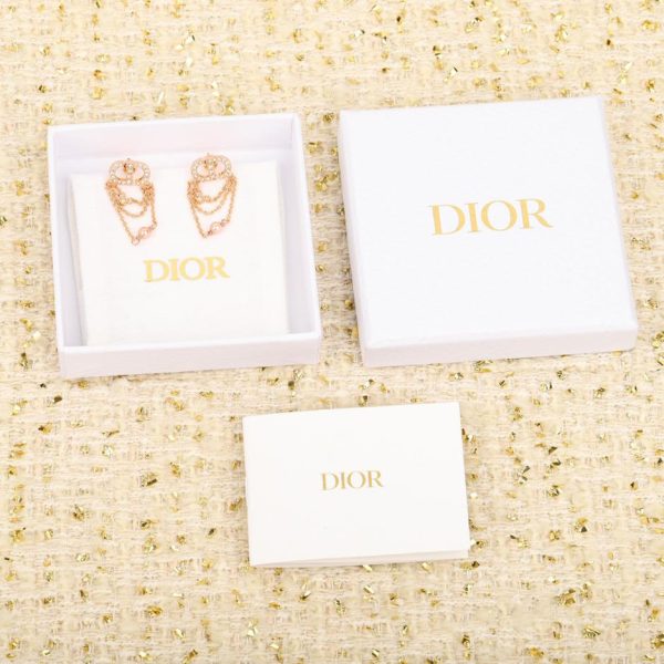 réplica,joyas,joyería,1:1,replica,fake,lujo,barato Pendientes Dior con borlas y cuentas dobles