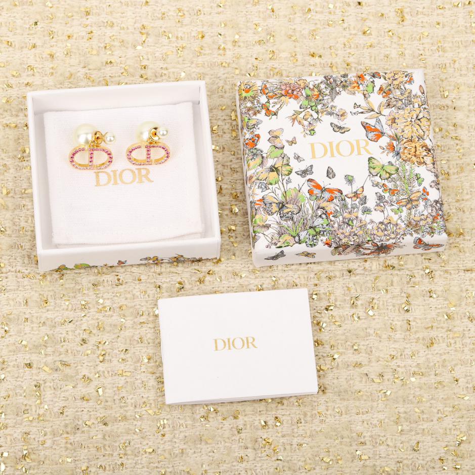 réplica,joyas,joyería,1:1,replica,fake,lujo,barato réplica,joyas,joyería,1:1,replica,fake,lujo,barato Pendientes Dior Pearl CD con diamantes degradados
