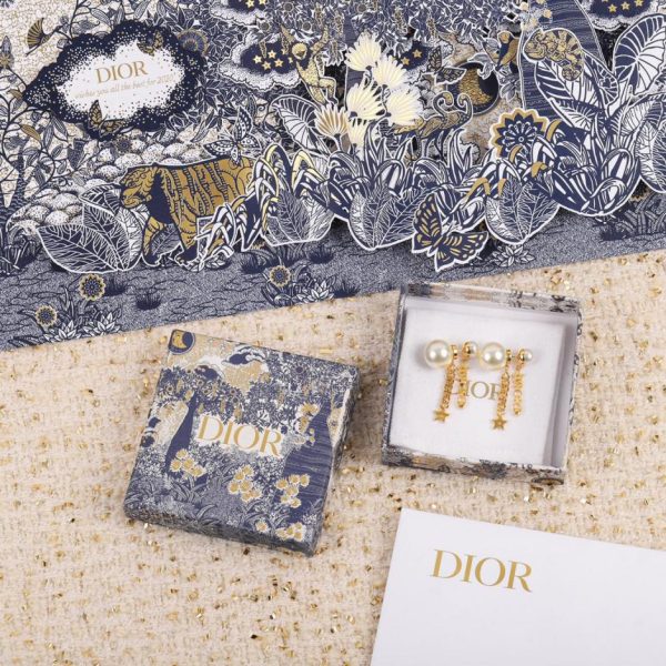 réplica,joyas,joyería,1:1,replica,fake,lujo,barato Pasador para el cabello Dior con cristales CD y cuentas