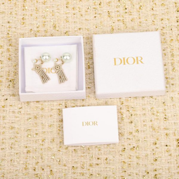 réplica,joyas,joyería,1:1,replica,fake,lujo,barato Pendientes Dior con perlas pentagrama