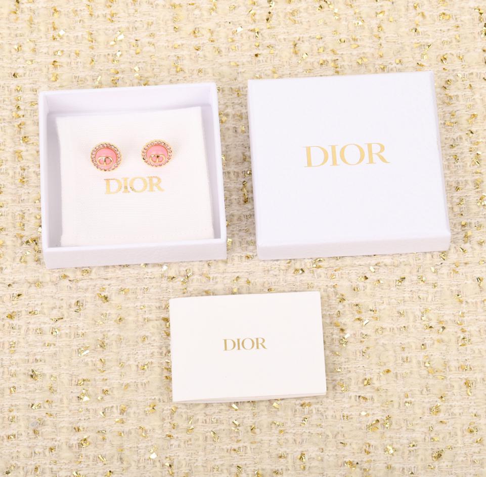 réplica,joyas,joyería,1:1,replica,fake,lujo,barato réplica,joyas,joyería,1:1,replica,fake,lujo,barato Pendientes Dior de perlas de piedra rosa