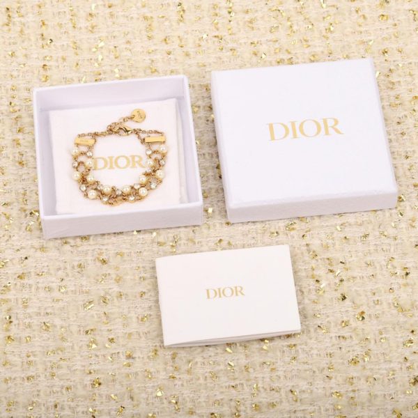 réplica,joyas,joyería,1:1,replica,fake,lujo,barato Collar Dior de una sola capa con cuentas y diamantes